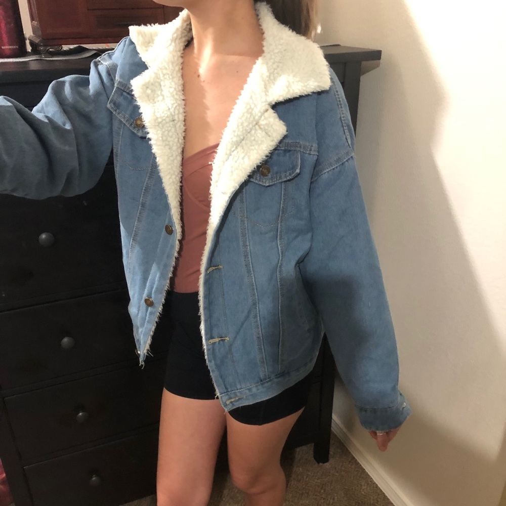 Sherpa denim jacket